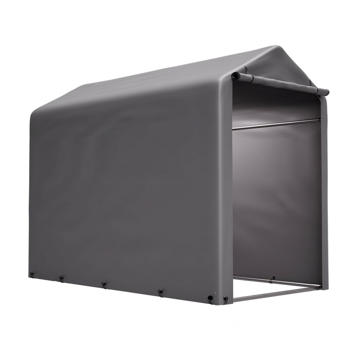 Fietsenberging - Fietstent - Fietsgarage - Waterdicht - Weerbestendig - Stalen frame - Tuin - 187x100x160 cm - Buitenopslag - Donkergrijs