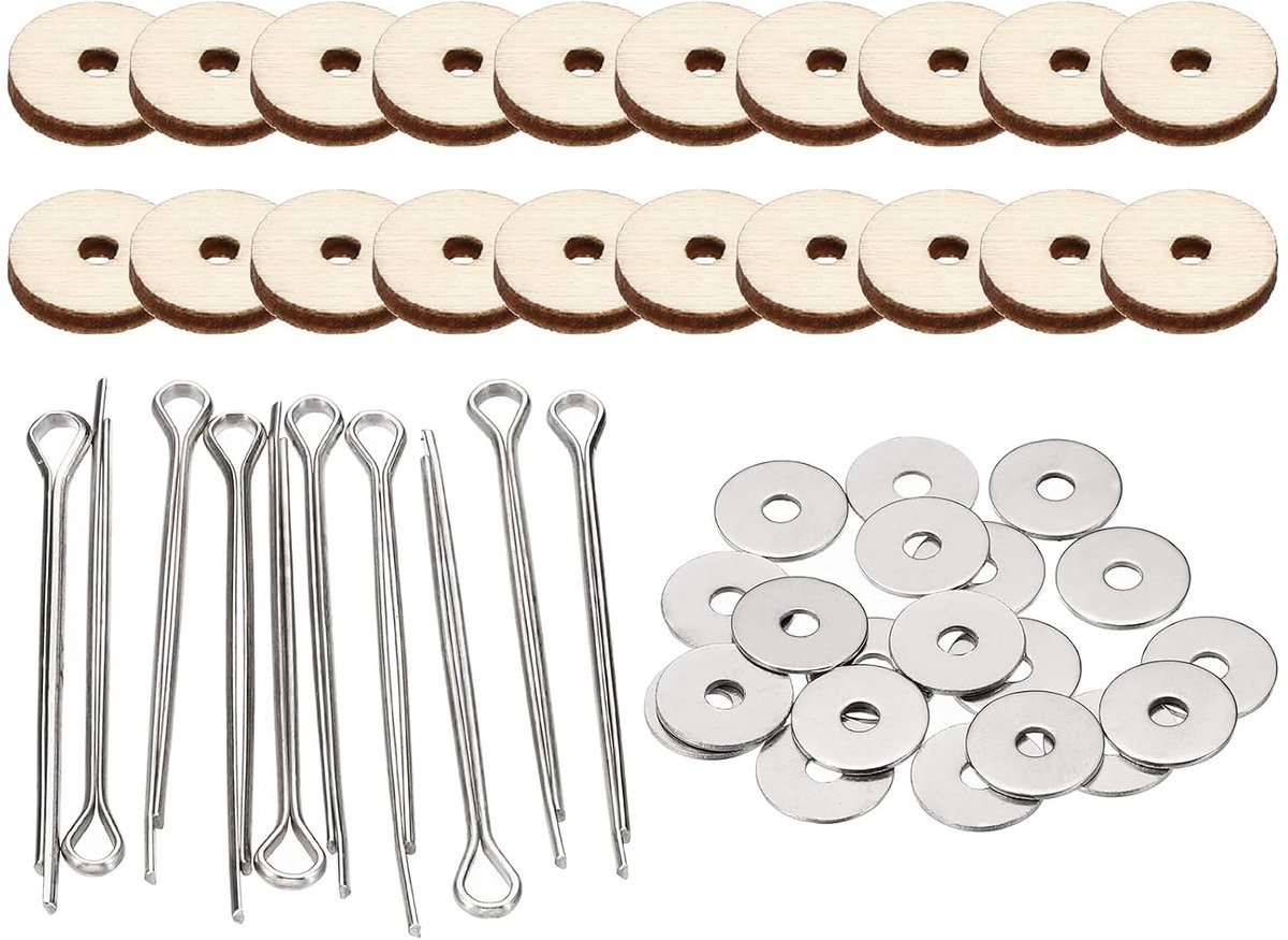 12mm Poppenverbindingen, set van 10 afneembare kneppelverbindingen met vezelplaatbakje voor het maken van beerpoten, hoofdverbindingen, DIY-knutselaccessoires