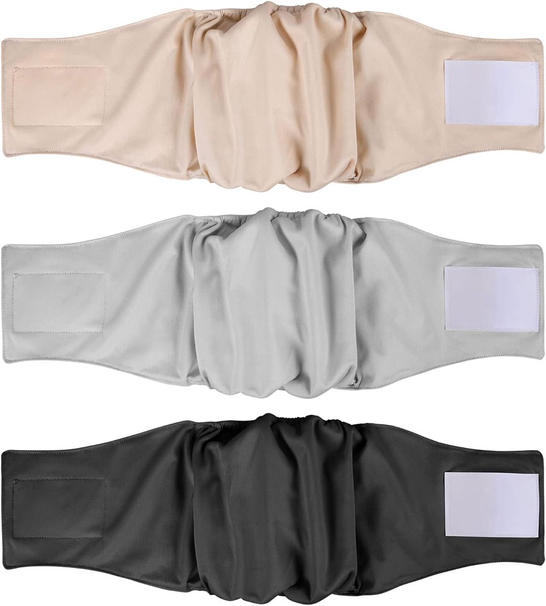 Luiers, 3 Pack Hondenluiers voor Dames Wasbare Hondenluiers Wasbare Hond Slipje Absorptievermogen Verstelbare Incontinentie Hondenbeschermingsbroek voor Vrouwelijke Honden-L