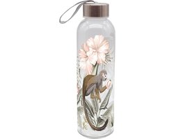 infinite by GEDA LABELS (INFKH) Unisex jeugd drinkfles apen 500ml glas, kleurrijk