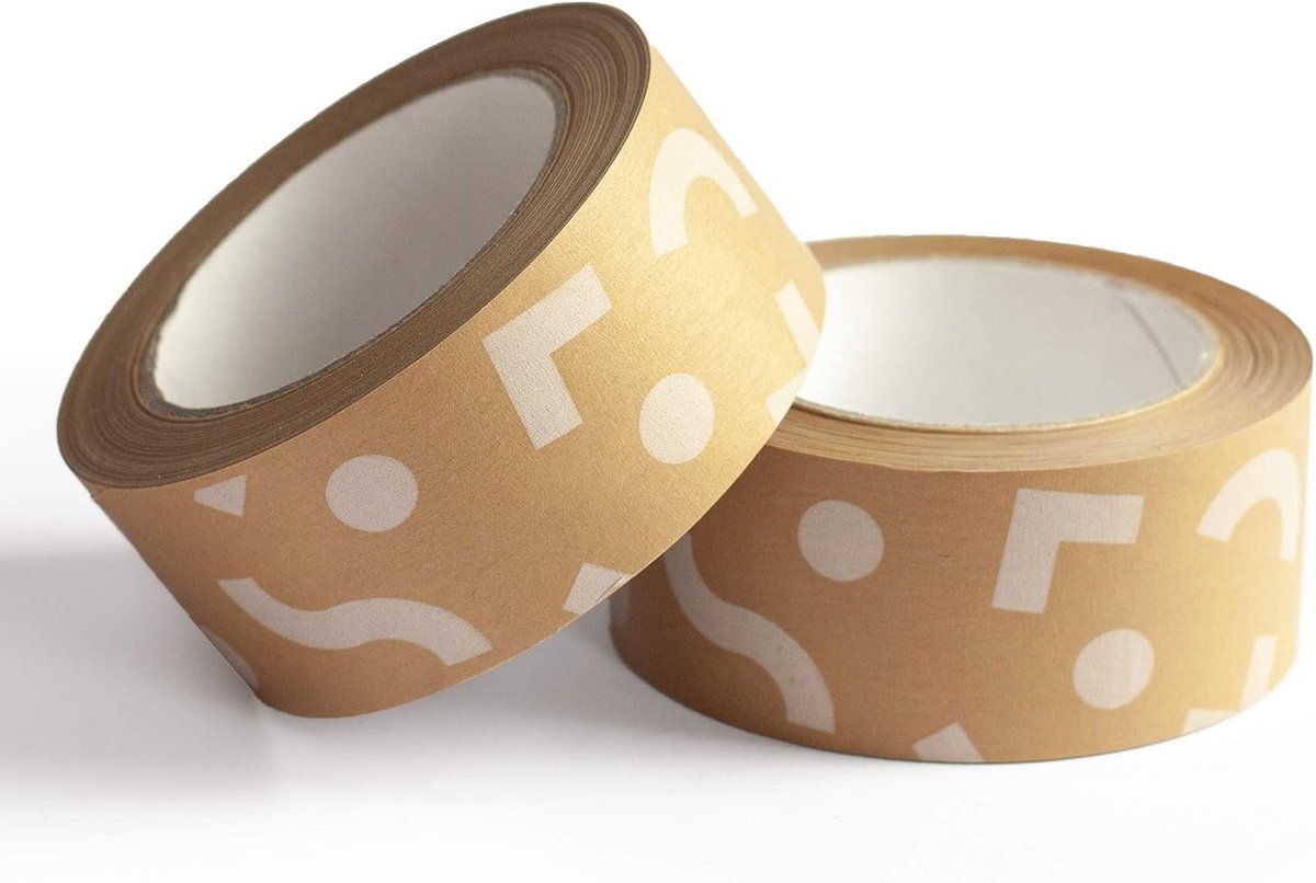 2 x Gedrukt Patroon Kraft Tape