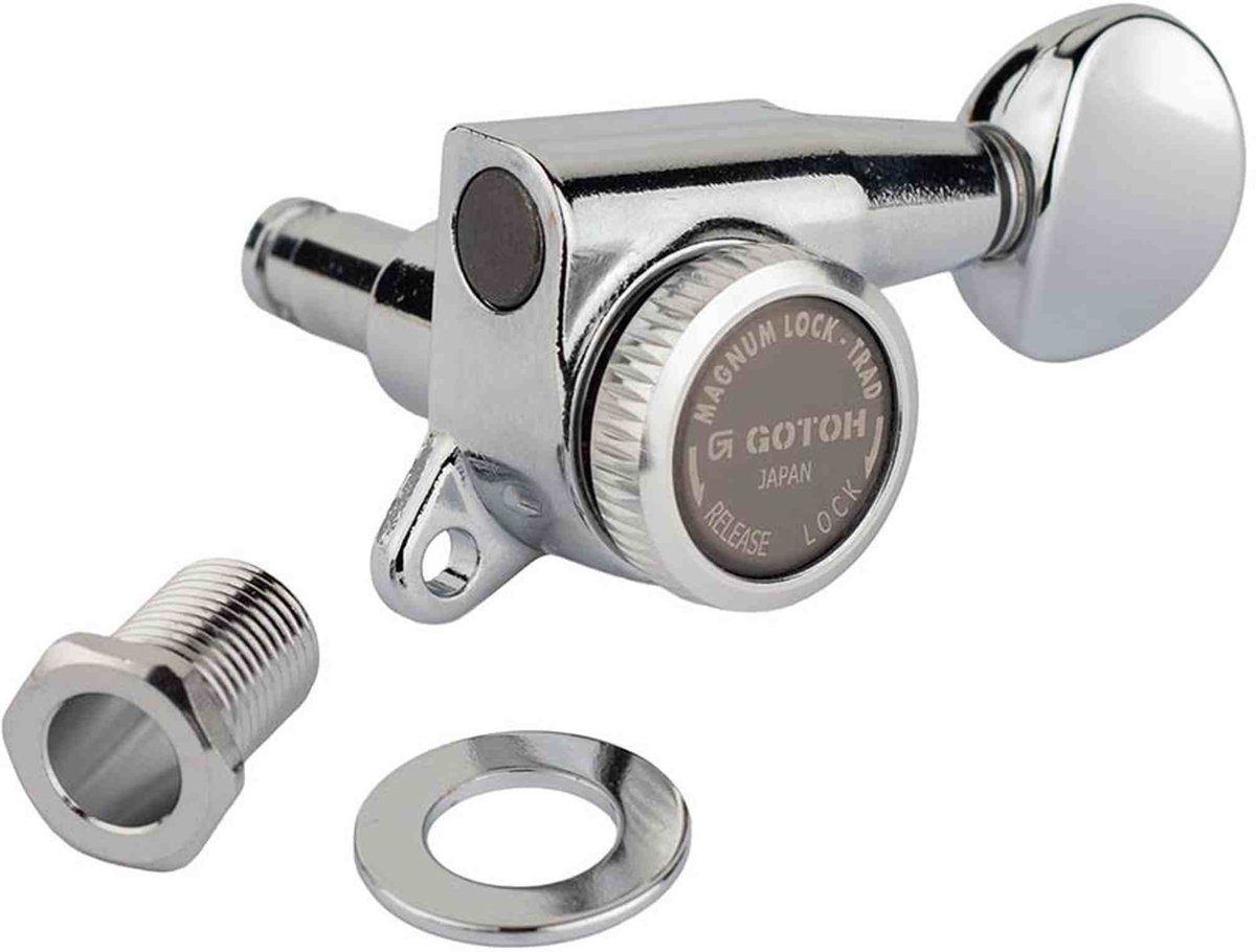 Gotoh GTH14059 SG381 stemmechanieken (posts 6xL) met Magnum Lock Trad and 05 knoppen, 6L, chroom