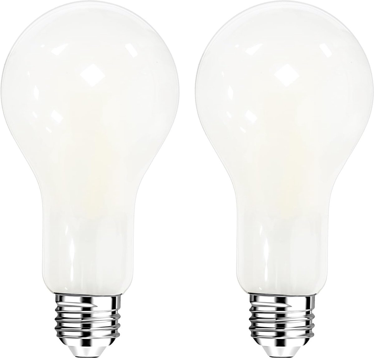 E27 schroeflamp 200W equivalent, 3000LM ultra heldere Edison schroeflamp, 18W A70 LED 2700K warm witte gloeilampen, niet-dimbaar, matglas, verpakking van 2 [energieklasse C]