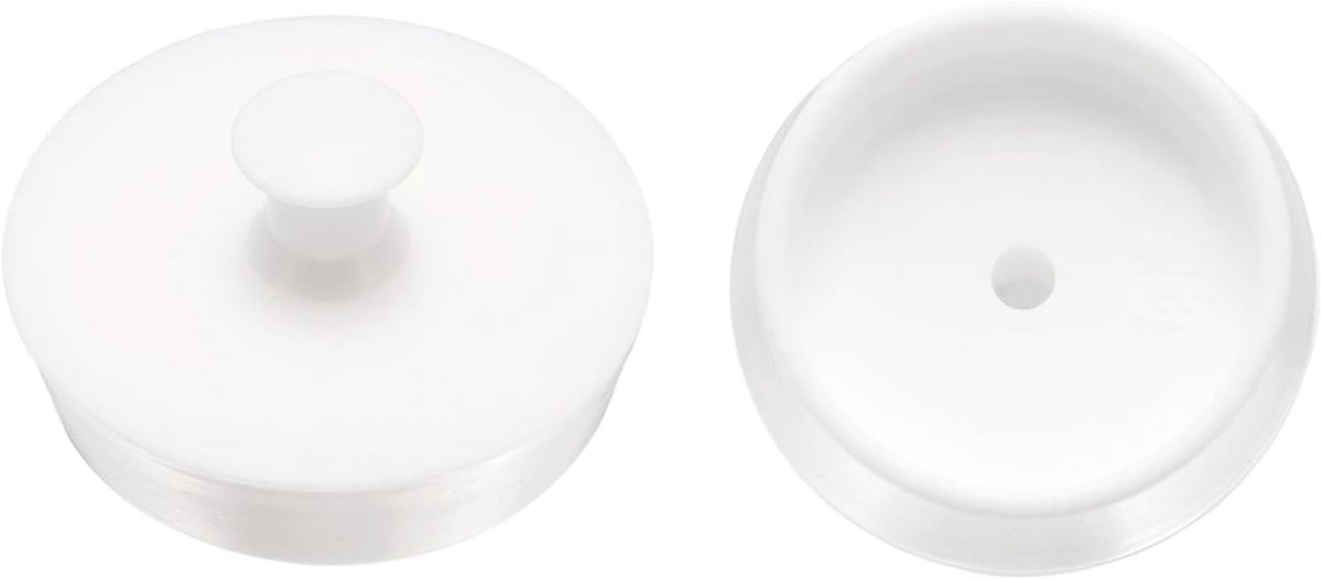 2 stuks afvoerstop, siliconen badstoppers, 48 mm tot 50 mm, keukenspoelafvoerstop met handvat voor wasgoed, gootsteen, douche, wastafelafdekking