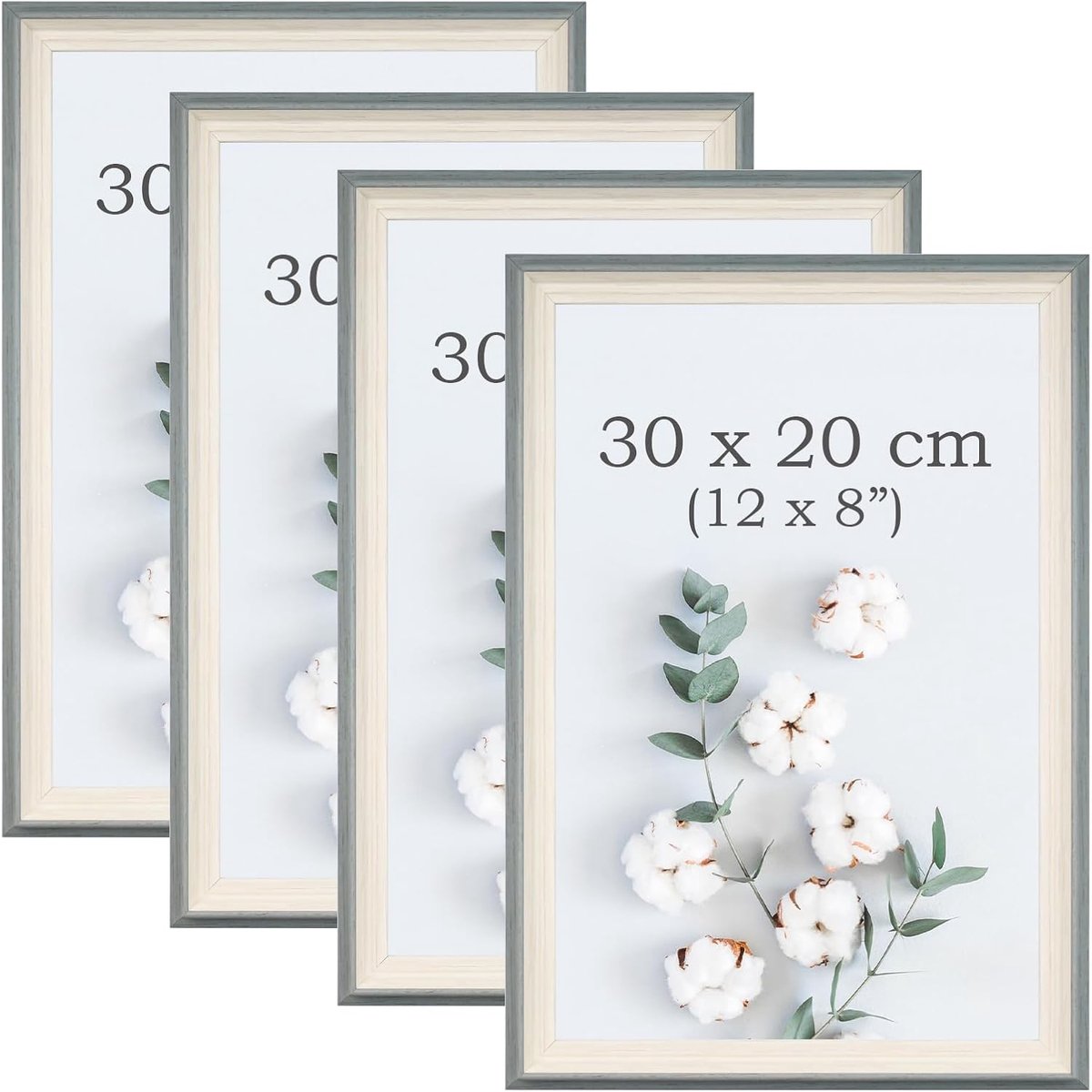 Lijsten, Bureau Staande Fotolijst, Landschap en Portret Fotolijstjes voor Wand, Picture Photo Frame for Wall (Saliegroen, 20 x 30 cm)