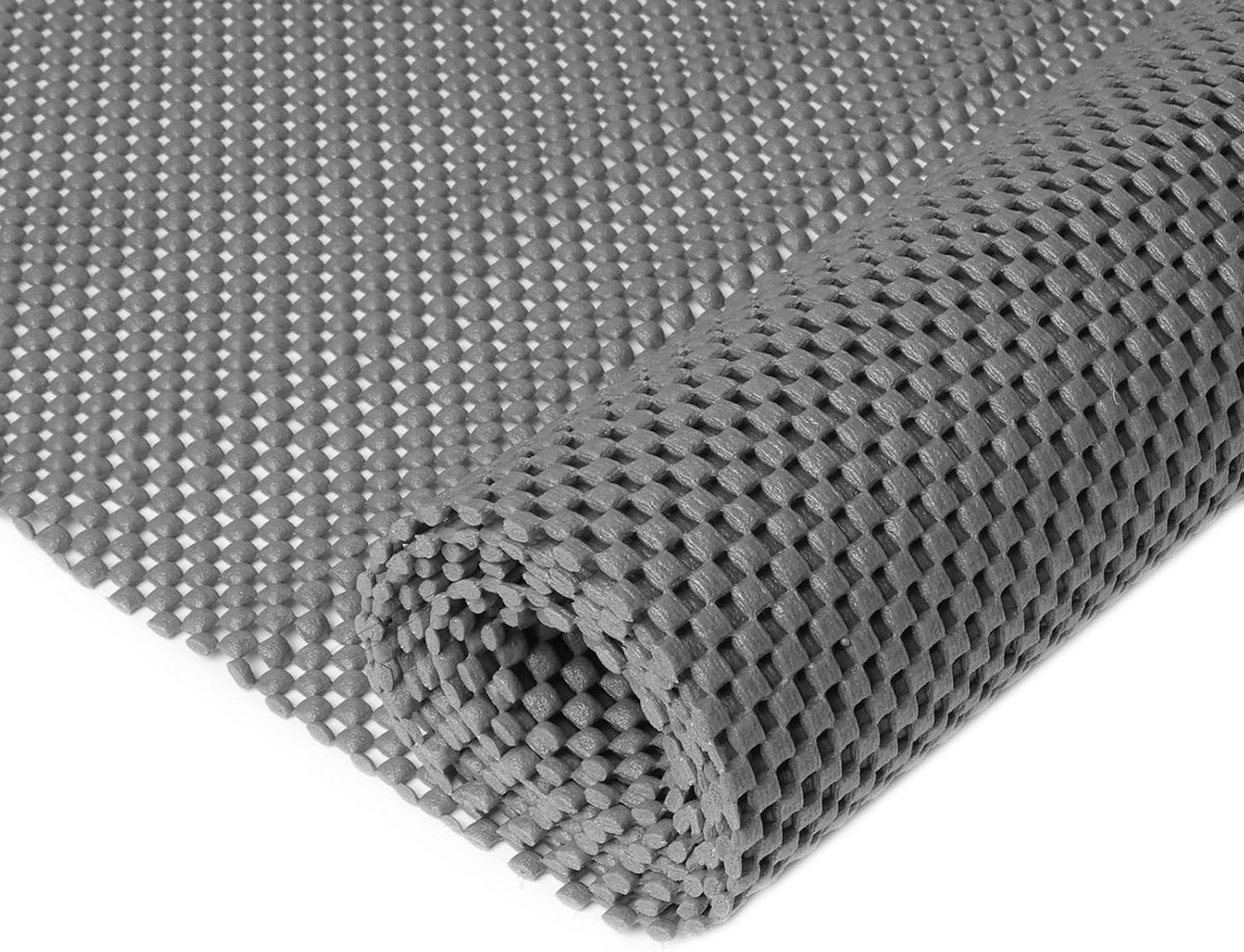 100 x 150 cm, verdikt tapijt, antisliponderlegger | DIY op maat te snijden, antislipmat voor tafelkleden, auto, laden, pallets, eetapparaten, fruit (grijs)