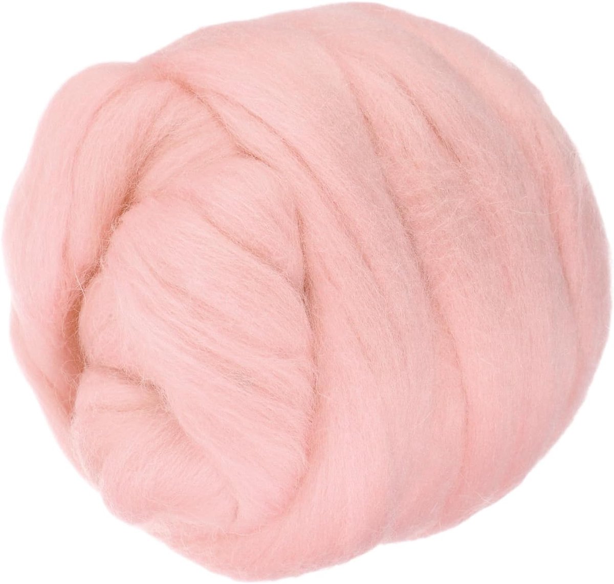Wollen zwervend garen, 150G/5,3 oz zachte viltwol puur grof zwervend garen bulk voor naaldvilten breien deken spinnen weven doe-het-zelf ambacht, lichtroze