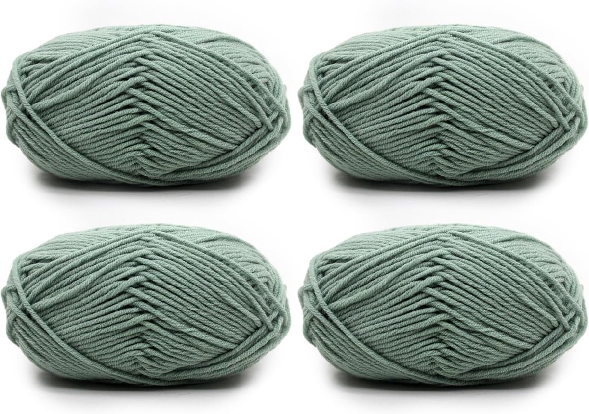 4Rolles Zachte Melk Katoen Garen voor Haken en Breien 50g/1.76oz Skeins Baby Garen Voor Beginners Amigurumi DIY Handcrafts Mini Project