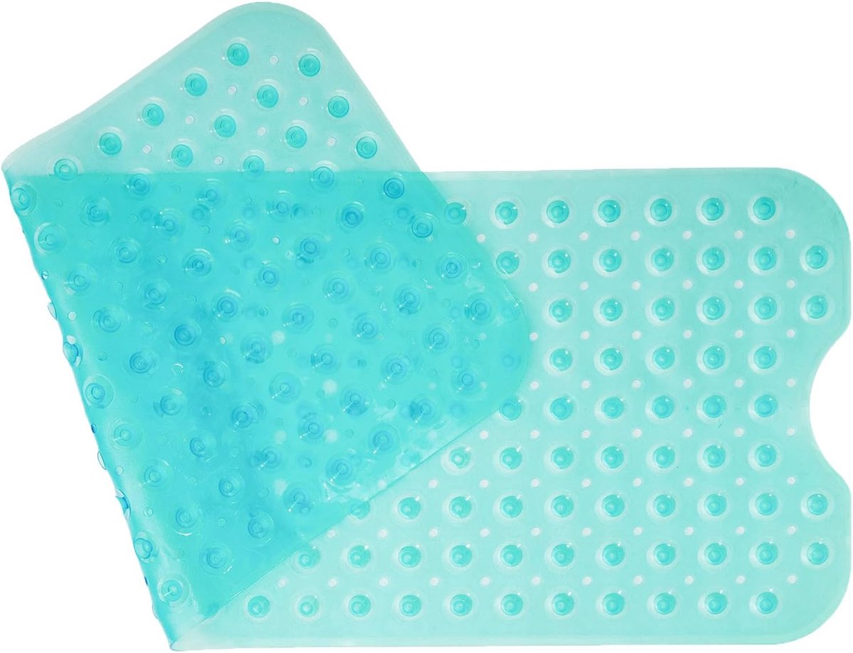 100 x 40 cm Badmat met antislipbescherming, Badkamer Badkuip Matten voor Bad, Machinewasbare douchemat voor kinderen en ouderen (Groen)