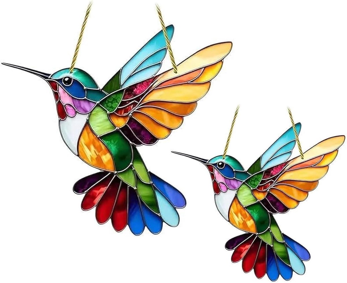 Zonnevangers, raamdecoratie, tuindecoratie, lichtvanger, kolibrie decoratie, raamdecoratie, hangende prisma-zon, moderne raamdecoratie, zomerdecoratie