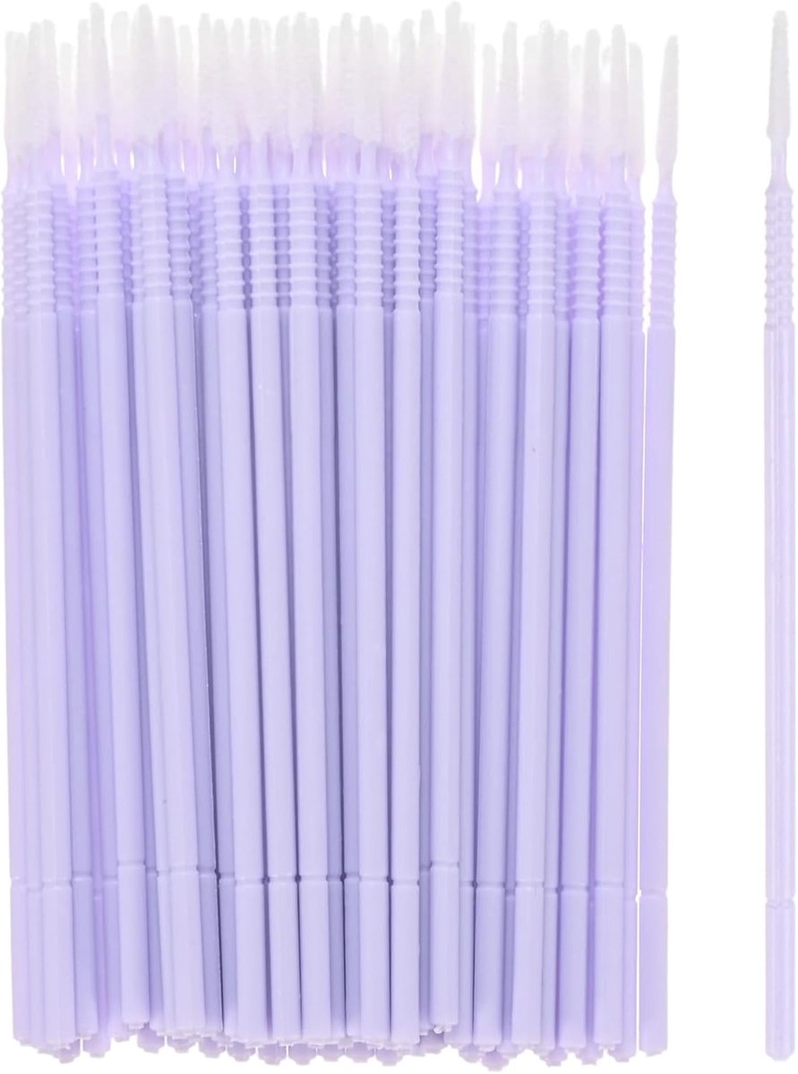 METERXITY 100-pack bestuiver borstel, 0,08 inch/2 mm plastic groente bestuiver pen handmatige bestuiving tool voor tuinieren/kas/hydrocultuur planten/bloem [paars]