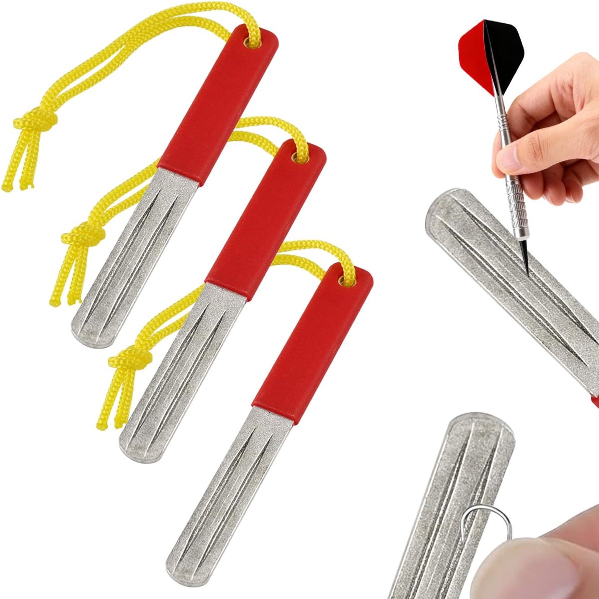 Dartslijper, Draagbare Diamantenslijper voor Dartpunten, Duurzaam Accessoire voor Stalen Darts