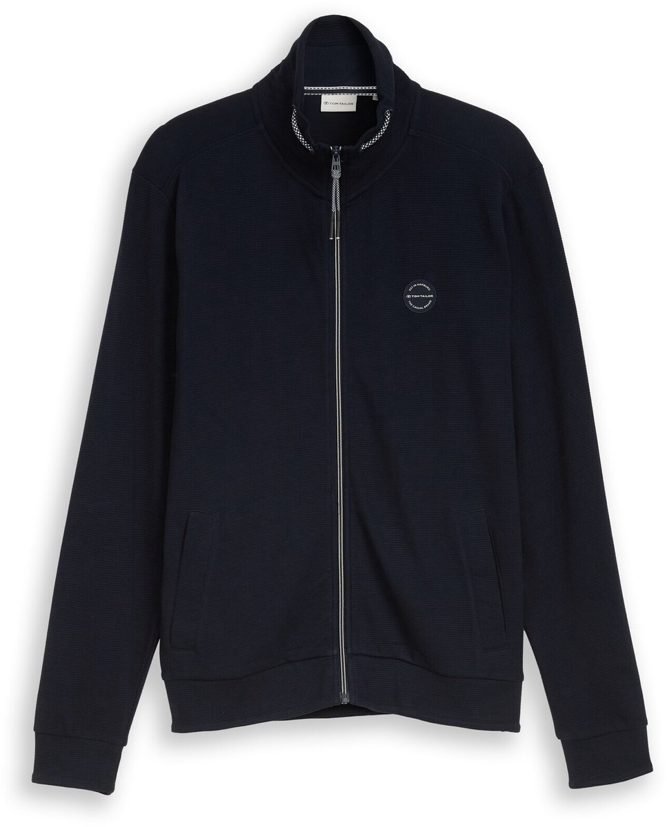 Tom Tailor - Sweatjack van katoen - Maat XL - sky captain blue