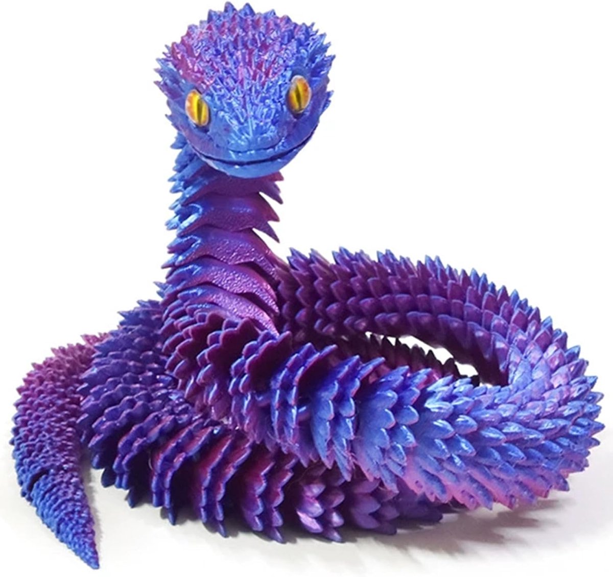 3D-bedrukte slang, 64 cm, flexibele slangenfidget-speelgoed, realistische slang, speelgoed, nep 3D-bedrukte kunststof, slangenmodel, kinderspeelgoed voor woonkamer, kantoor, decoraties