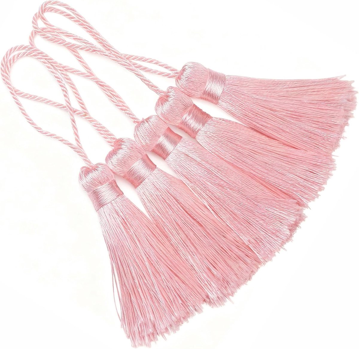 20 stuks 10,9 cm handgemaakte zijdeachtige floss mini kleine ambachtelijke kwastjes met 5,1 cm koordlus en kleine Chinese knoop voor oorbellen, souvenirs, bladwijzers, doe-het-zelf