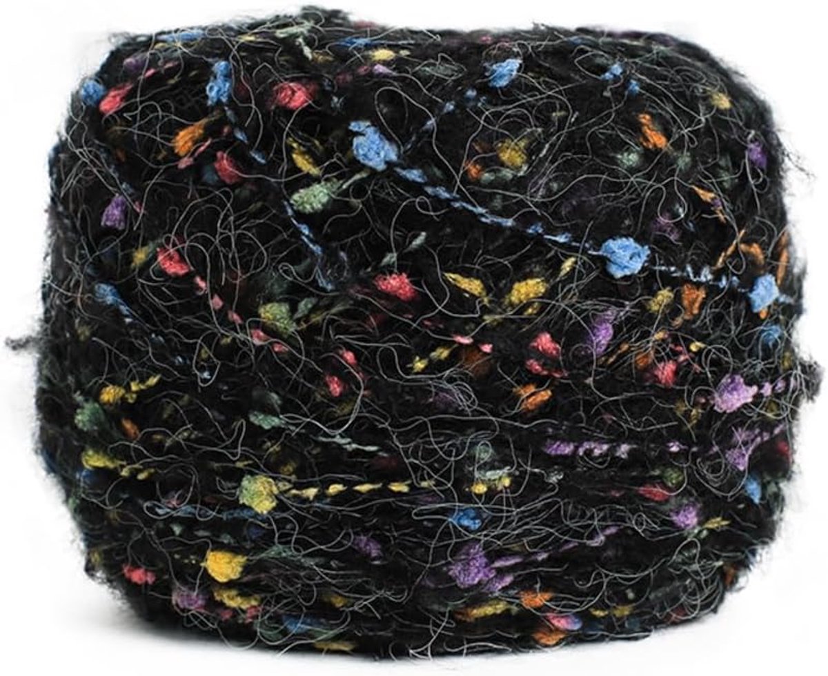 50 g, handbreigaren met kleine kleurrijke bollen, haakgaren, breigaren, kanten garen, bol, zijdehaar, lange garen, zijden wimpergaren, breien, bol voor haken, jurken, bovenstukken, sjaals en
