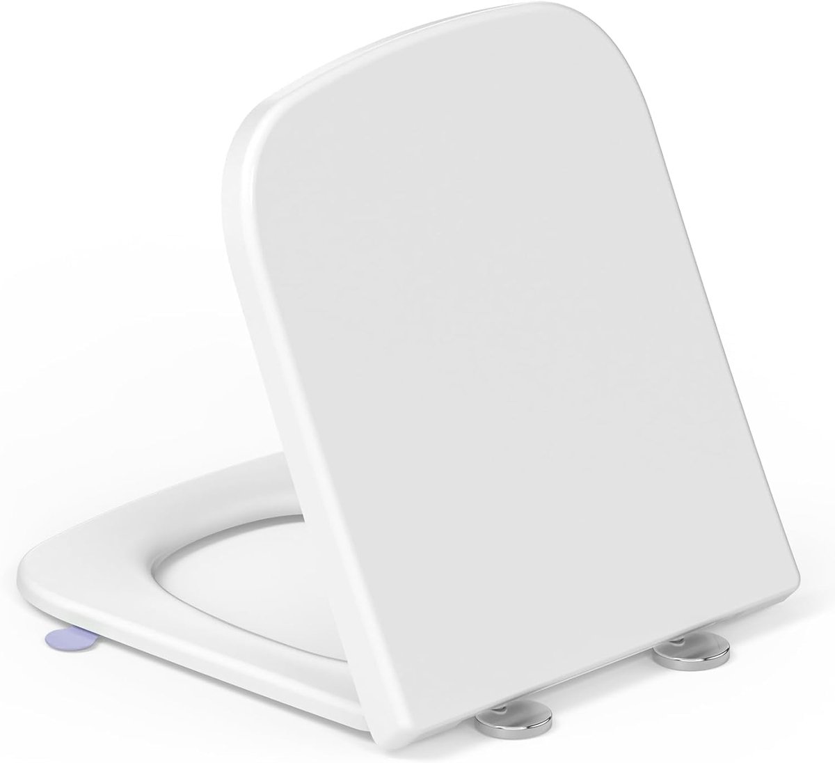 PRO WC-Bril Wit, Toilet Seat Vierkante met Softclosemechanism & Handgreep,Snelsluiting Voor Eenvoudige Reiniging,Draagvermogen van 150 kg,42,2 x 36,2 x4,4cm