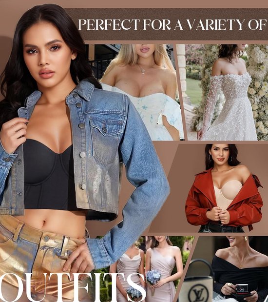 Damesbeha, strapless push-up beha, shapewear, ondergoed met beugel, grote maten, sterke ondersteuning, korsetbeha — afbeelding 3