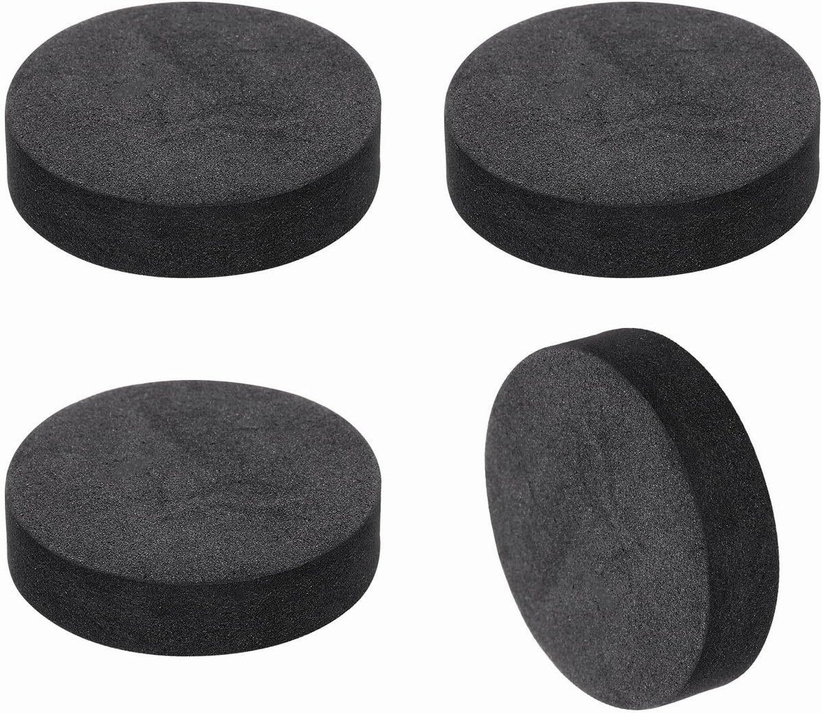 Isolatiepads voor eenzijdige luidsprekers, 40 mm x 10 mm, antislip schuimrubberen pads, schokabsorptiebasis voor versterkerhouder, zwart