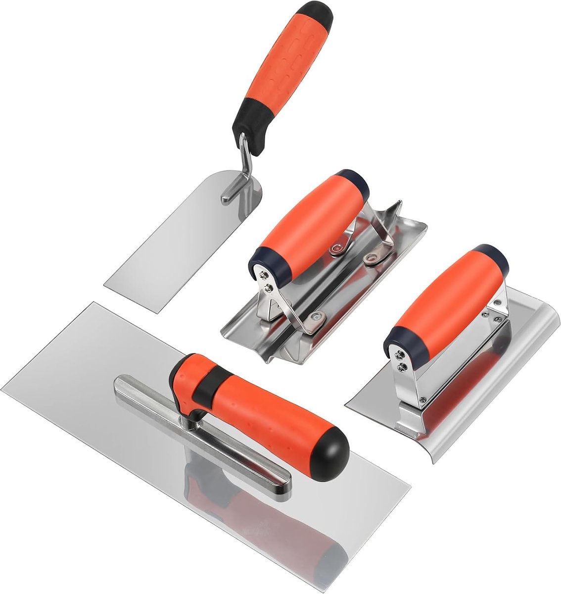 troffel en spatel, betongereedschapsset, roestvrijstalen zwembadtroffel en randtroffel en betonranden, voegengereedschapsset voor stucwerk en cementset, metselwerkbouw