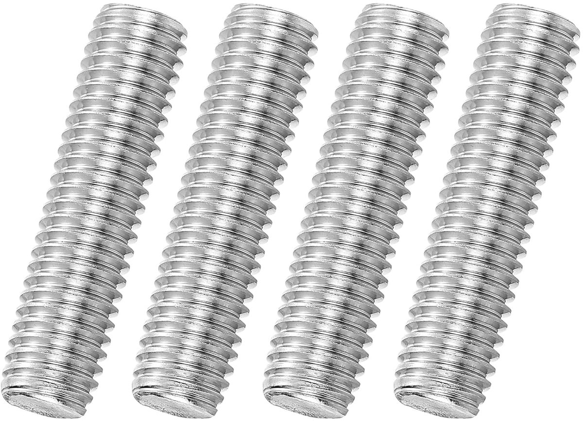 4 stuks draadstangen M10 x 40 mm, 316 roestvrij staal, rechte draadstang voor montage van meubels, bevestiging, stap 1,5 mm