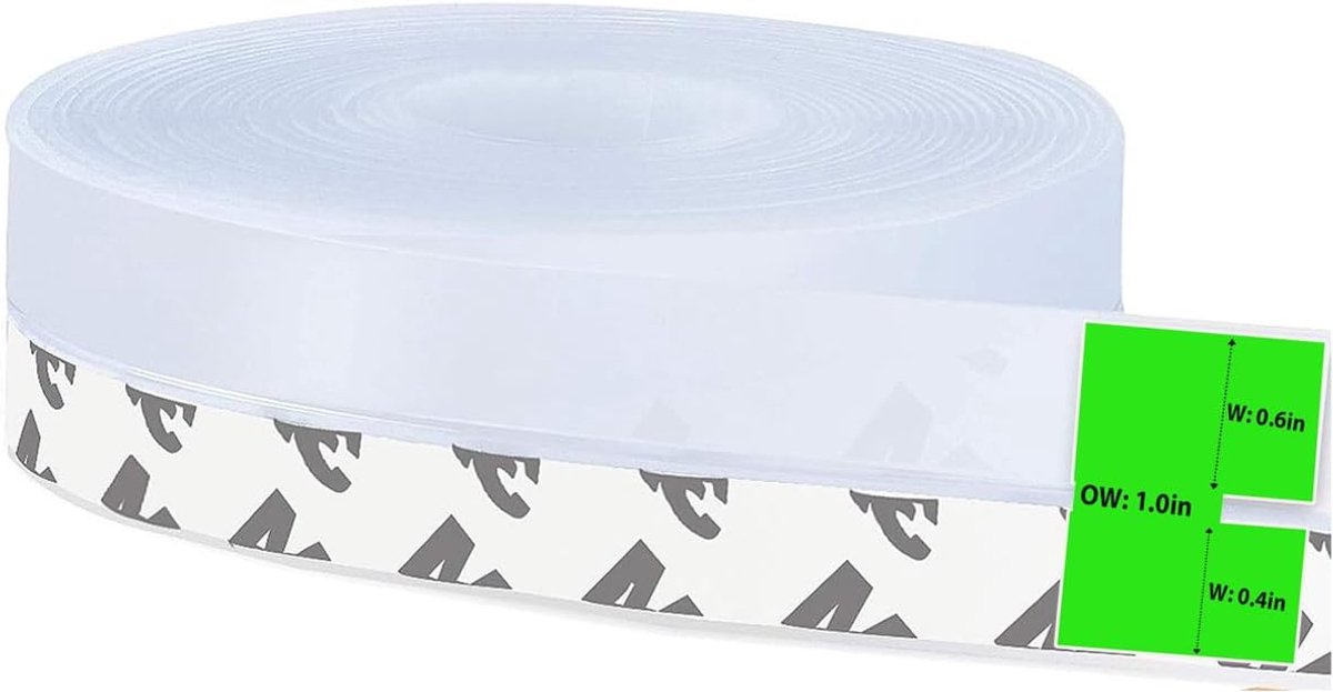 transparante siliconen afdichtingstape 100% zelfklevend, isolerende deuronderzijde tegen tocht/kou, deur-/raamafdichting, 25 mm voor kieren tot 15 mm