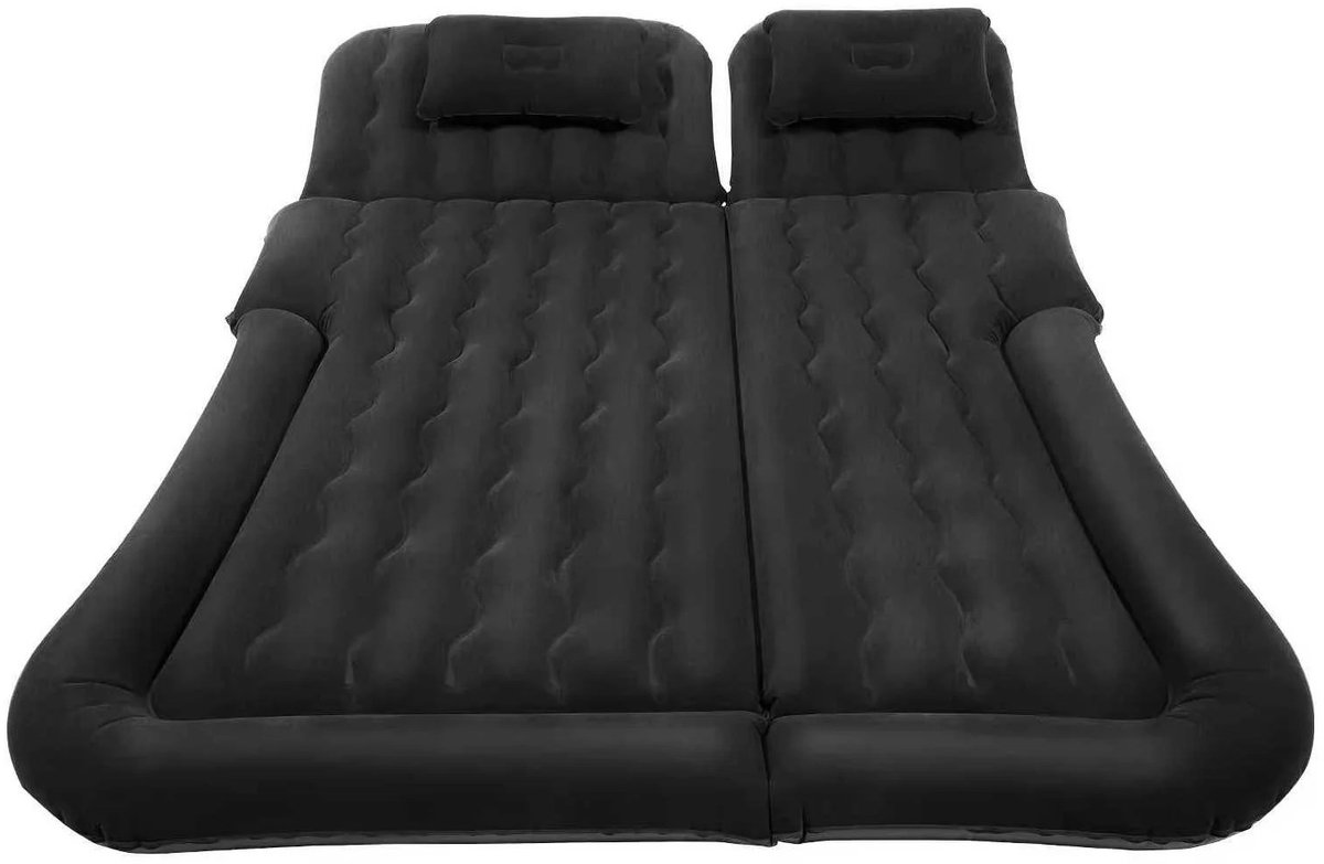Atlasyx autobed - Camping matras - Auto matras - Auto luchtbed - Luchtmatras auto - Met Elektrische luchtpomp - 174x126 cm - Zwart