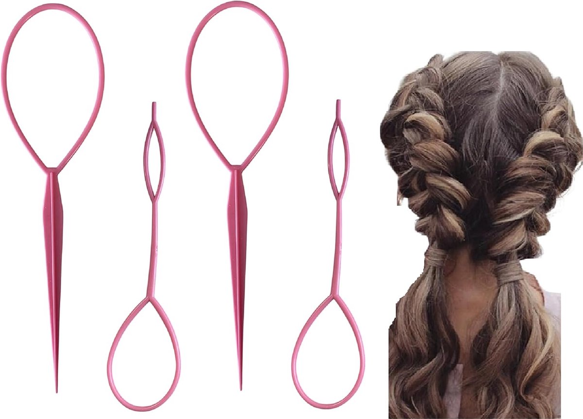 Set van 4 haardraaiers haardraaiers kapselhulp spectaculaire look Topsy
