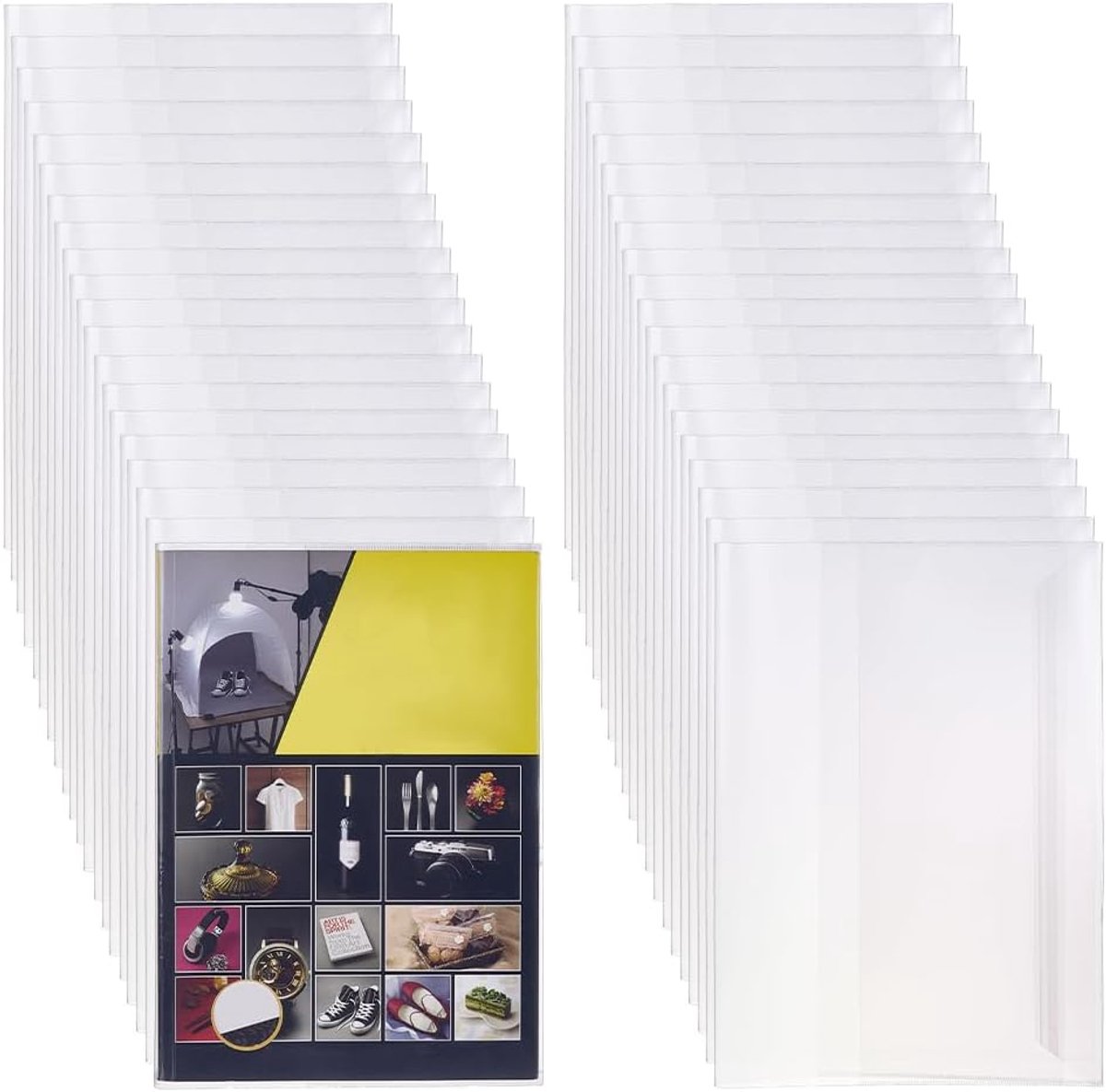 Boekomslagen geschikt voor boeken in A5-formaat, doorzichtige plastic waterdichte hoezen beschermer tegen stof slijtvaste paperback oefenboekomslagen voor
