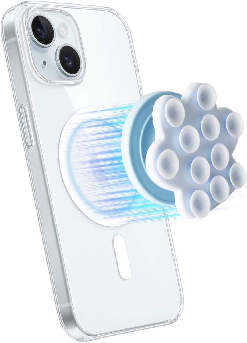 telefoon zuignap houder magneet mobiele telefoonhouder leuke blauwe kattenpoothouder magnetische telefoonhouder magnetische telefoonhouder compatibel met iPhone en Android voor douche TikTok