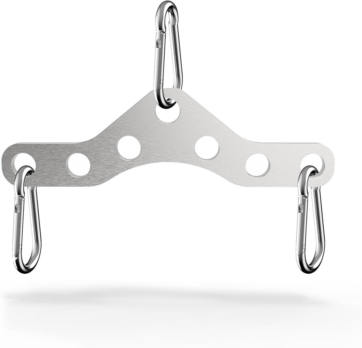 Bryant Roestvrijstalen adapterplaat met dubbele naar enkele katrol - sportkabelmachine-connector met 3 karabijnhaken voor lat-pulldown, triceps, biceps en functionele training