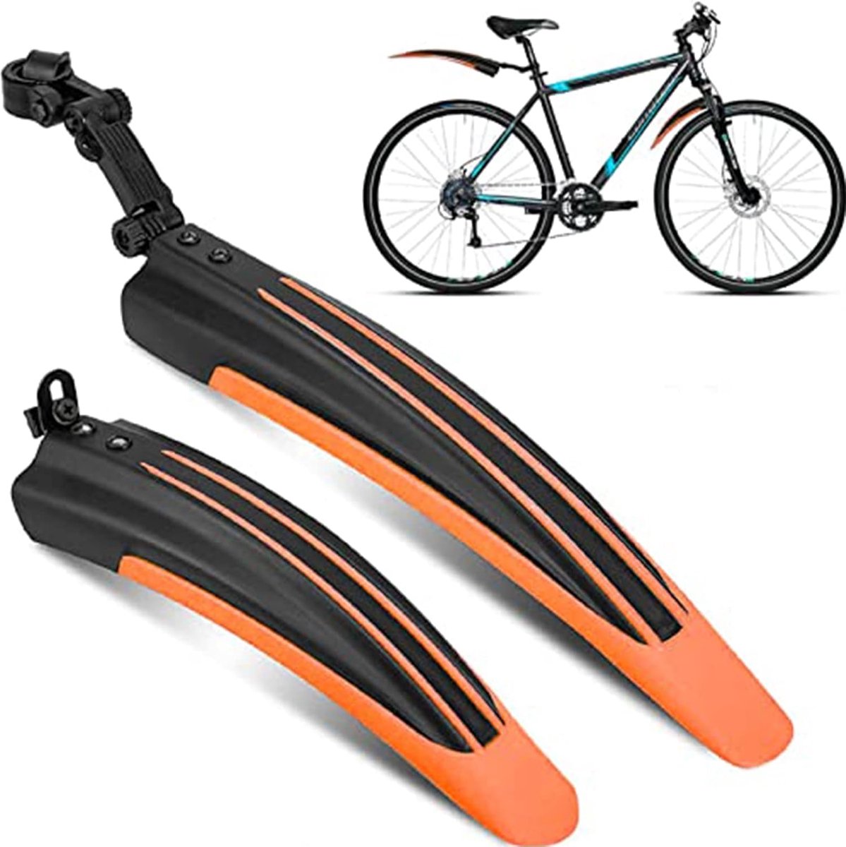Spatborden Universele Fiets Spatbord Set Verstelbare Voor En Achter Compatibele Fiets Spatborden MTB Mudguard Geschikt Voor 20,22,24,26,27 inch Bike Mountainbike Wielen