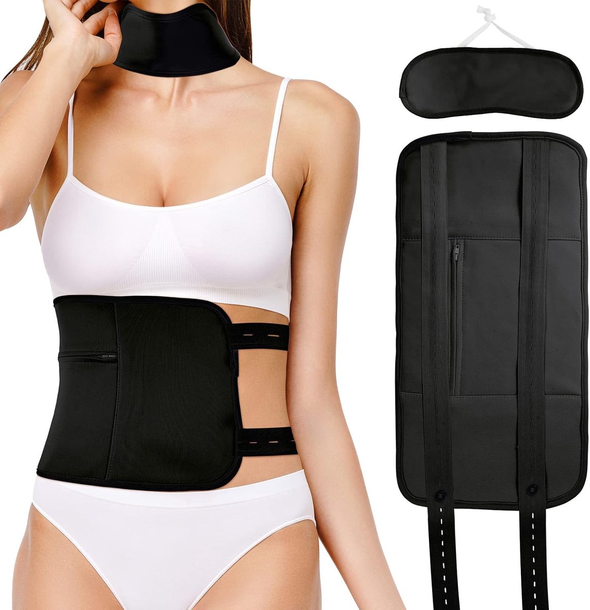 Pack, herbruikbare ricinusolie Pack Wrap Kit, biologisch katoen flanel compressie wrap pack voor lever, helpen slapen, buikspieren en verbeteren bloedsomloop spijsvertering, constipatie