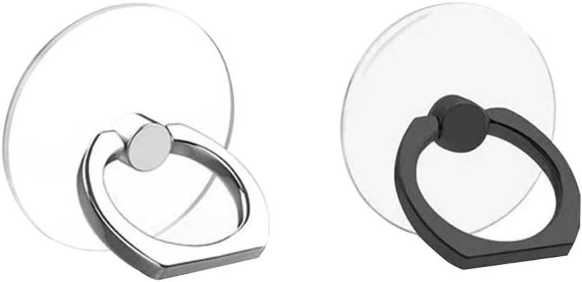 Telefoon Ringhouder, 2 Stuks Transparante Mobiele Telefoon Ringhouder, Transparante Ronde Mobiele Telefoon Ring