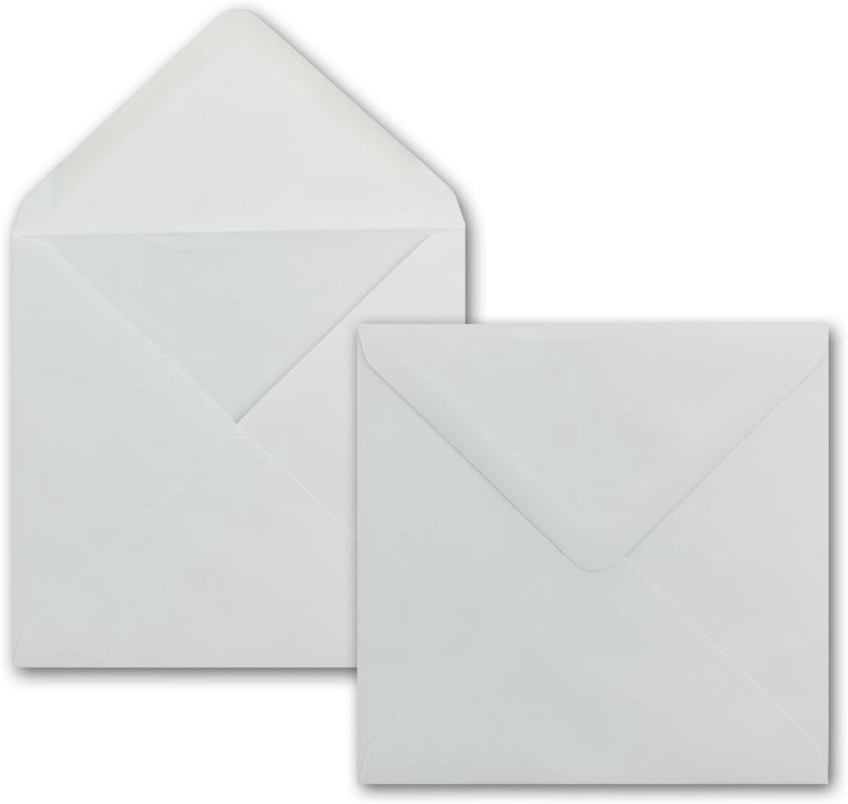 50 x Briefumschlag Vierkant 15 x 15 cm in Wit - 100g/m² - Natte lijm met scherpe sluitklep - Voor zeer speciale gelegenheden