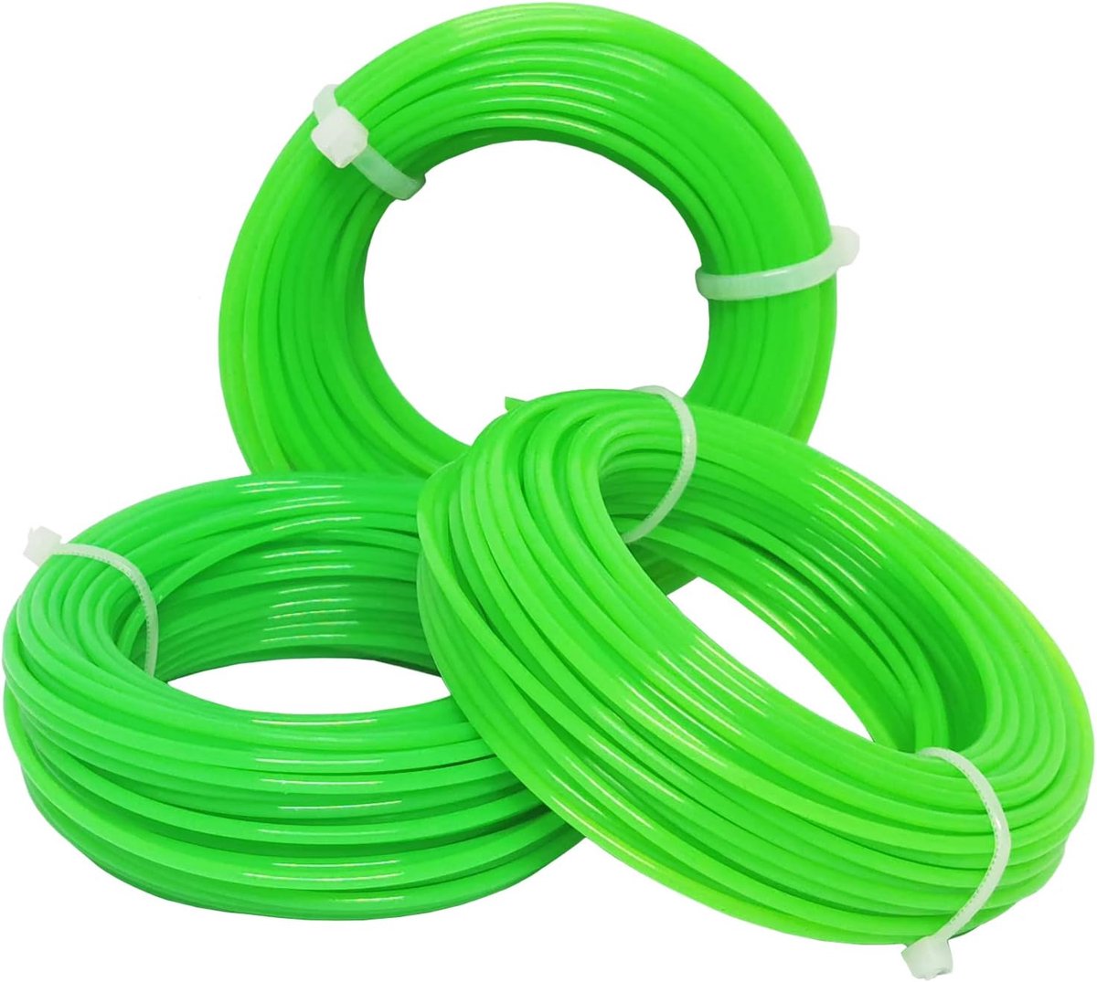 3 rollen grastrimmersnoer 2 mm PVC, kunststof gazon trimmer draad 15 m (LHS)