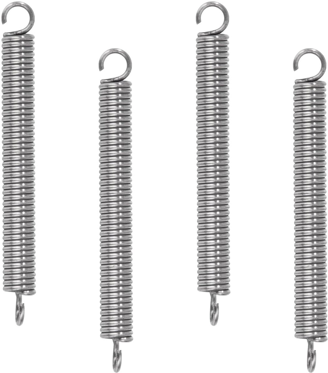 Verlengveren, 45 mm, trekveren met haken, 90 graden, roestvrijstalen veer, buitendiameter 5 mm, draaddiameter 0,8 mm, dikte 2,1 kg, 20 stuks