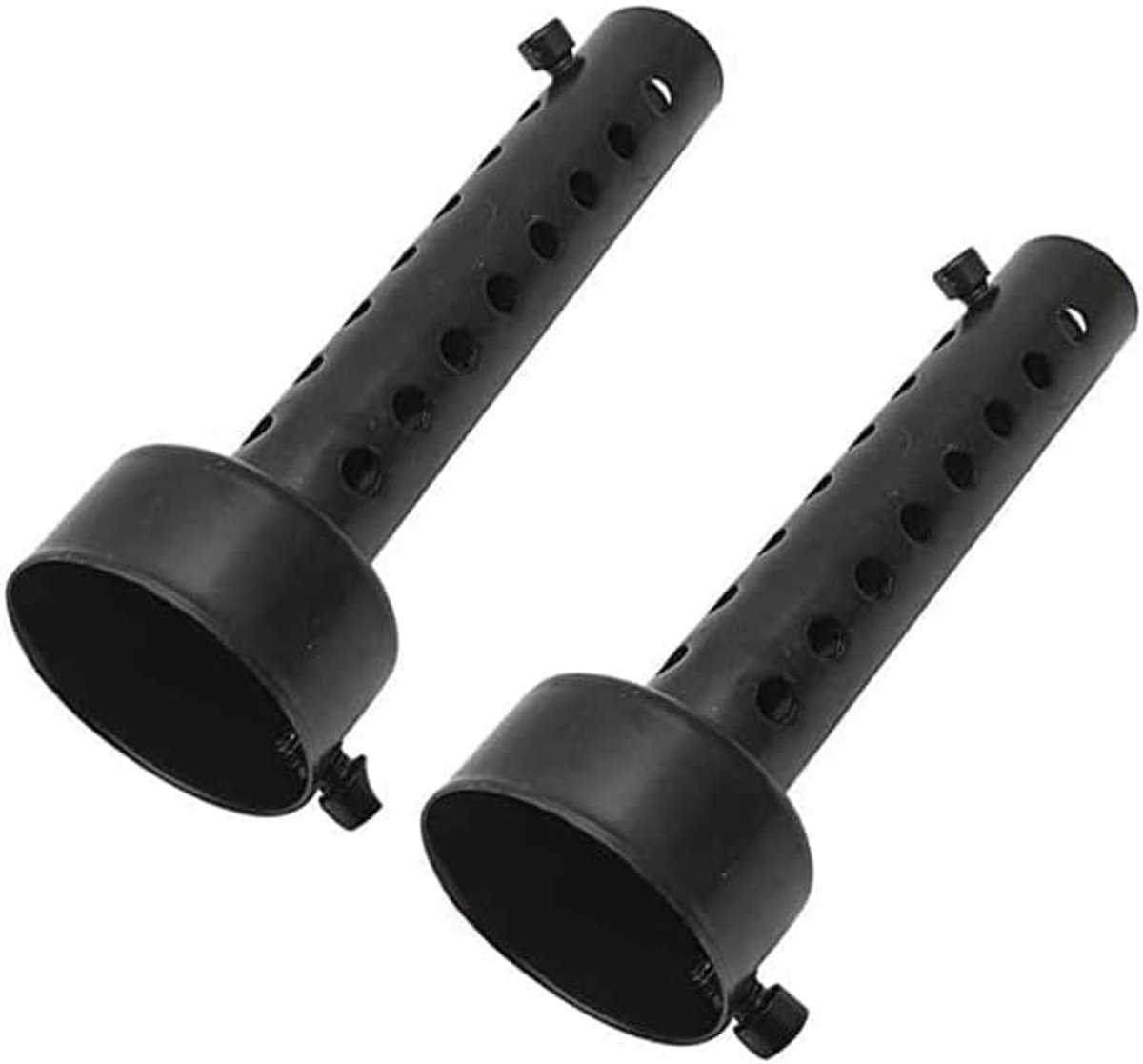 motorfiets uitlaatdemper, universeel verstelbare verwijderbare motorblik uitlaatdemper baffle demper voor 35/48/60mm uitlaatpijp, zwart/zilver