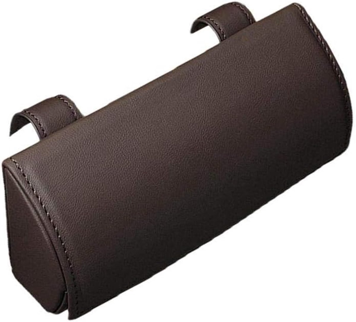 Lederen Auto Zonnebril Brillenkoker Opbergdoos Organizer voor SUV Truck Houder Zonneklep (bruin)