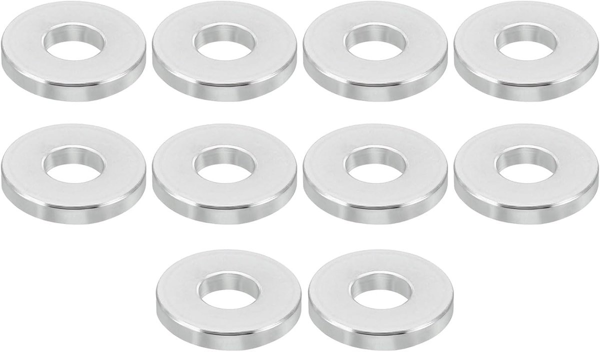 M6 Aluminium Spacers, 10 Stks Metalen Spacer Aluminium 6.2mm ID x 15mm OD x 2.5mm L Aluminium Spacer Schroef Standoff Ronde voor 1/4 "of M6 Schroefbouten