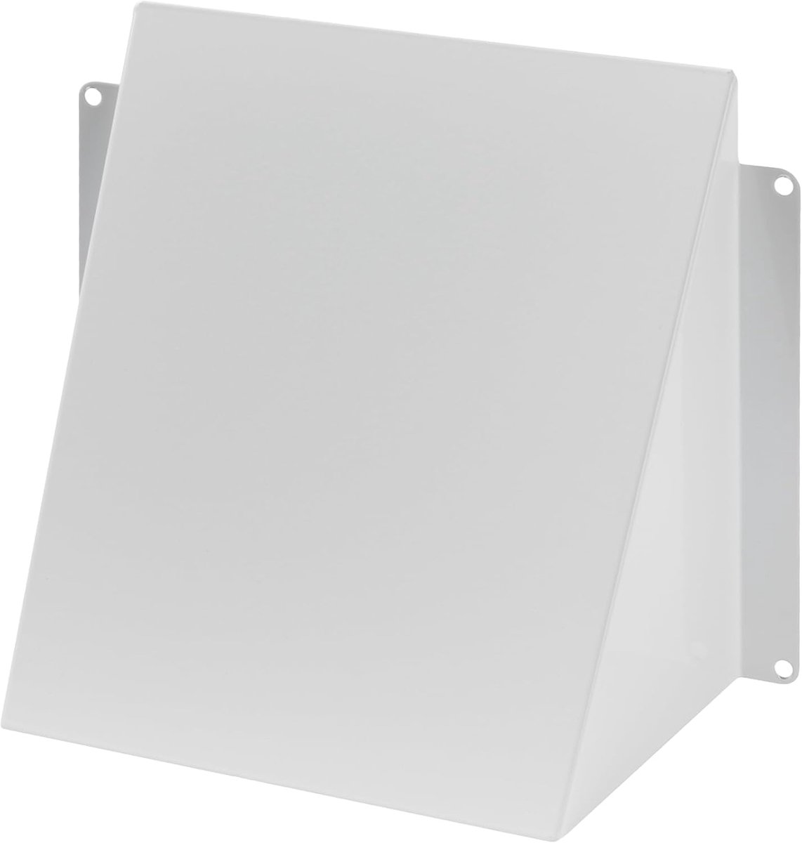 Market 150 x 150 mm / 6" x 6" Inch Wit Verzinkt Stalen Kapventilatie - Rechthoekige Externe Ventilatierooster - Metalen Buitenluchtventilatiedop - Buizendeksel