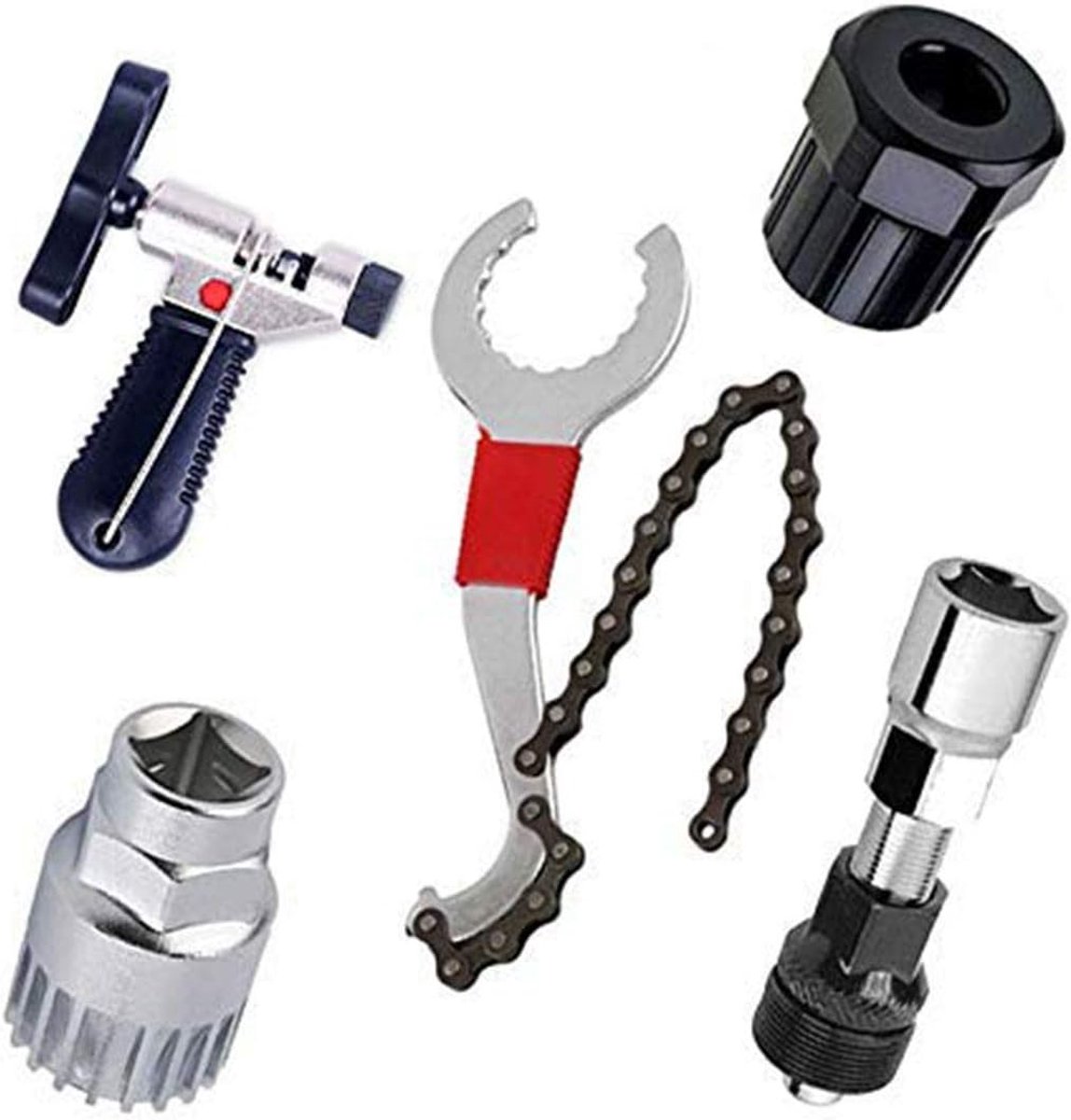 fietsketting, fietsschakeltang, kettingsplitser, kettingcontroleapparaat, kettingschakeltang, kettingverwijderaar / bracketverwijderaar / tandwielverwijderaar / cranktrekker