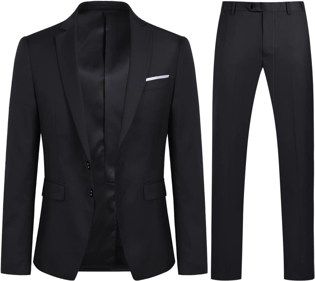Herenpak Slim Fit 2-delige formele zakelijke pakken blazer en broek verschillende kleuren beschikbaar