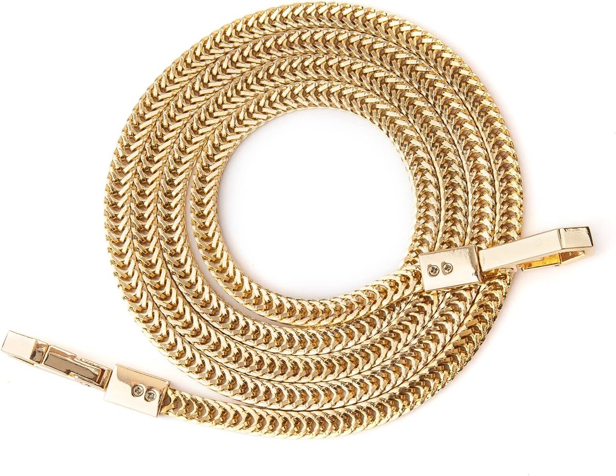 Zakketting 100cm Handtaskettingen Platte Ketting Tas Schouderriem Vervanging Ketting Metalen Schouderriem Voor Dames Schoudertas Portemonnee Handtas Goud