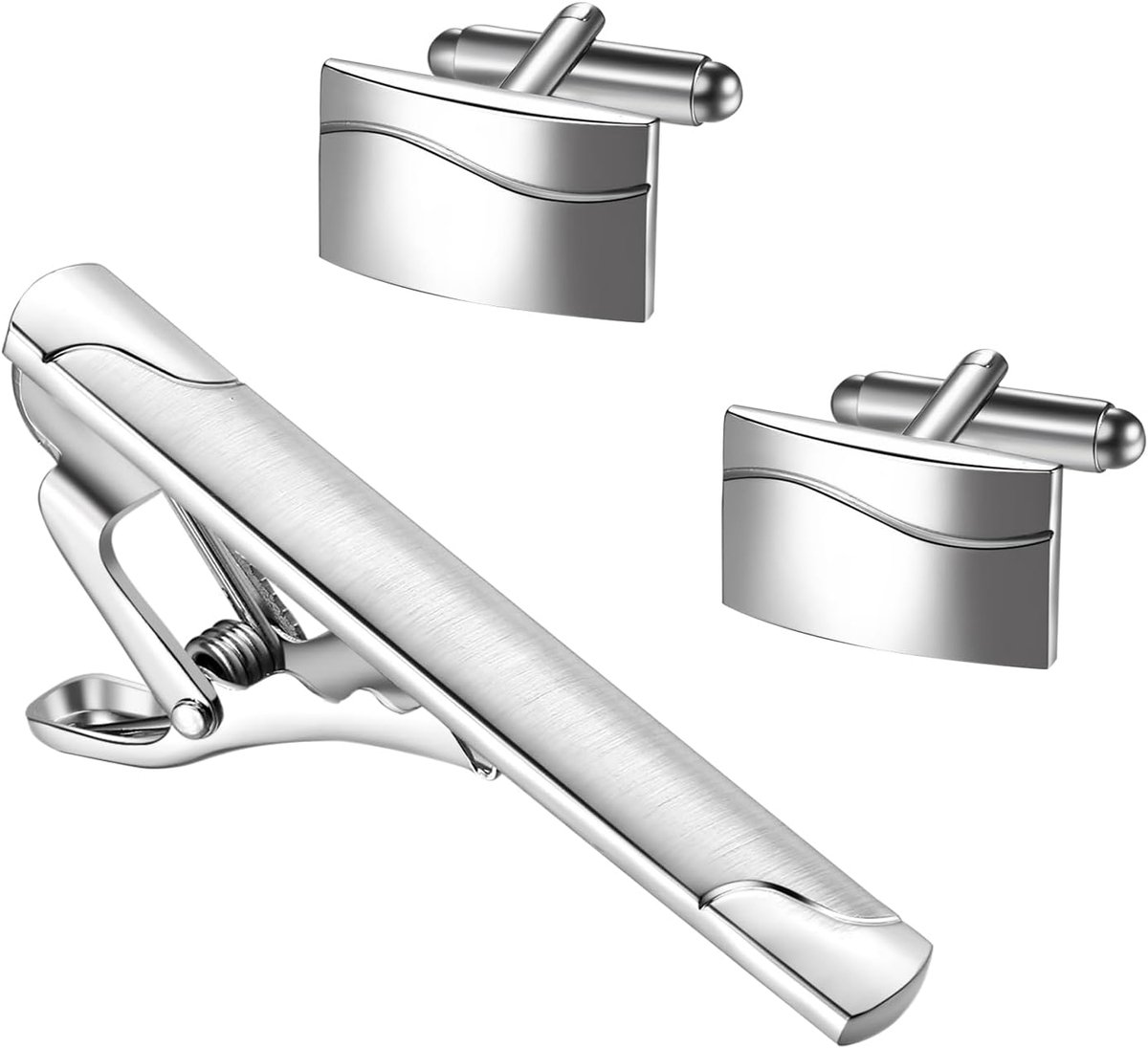Heren Dasspeld, 2,4 cm breed messing gepolijst dasspeld dasspelden Tie Clip, Goud Zilver