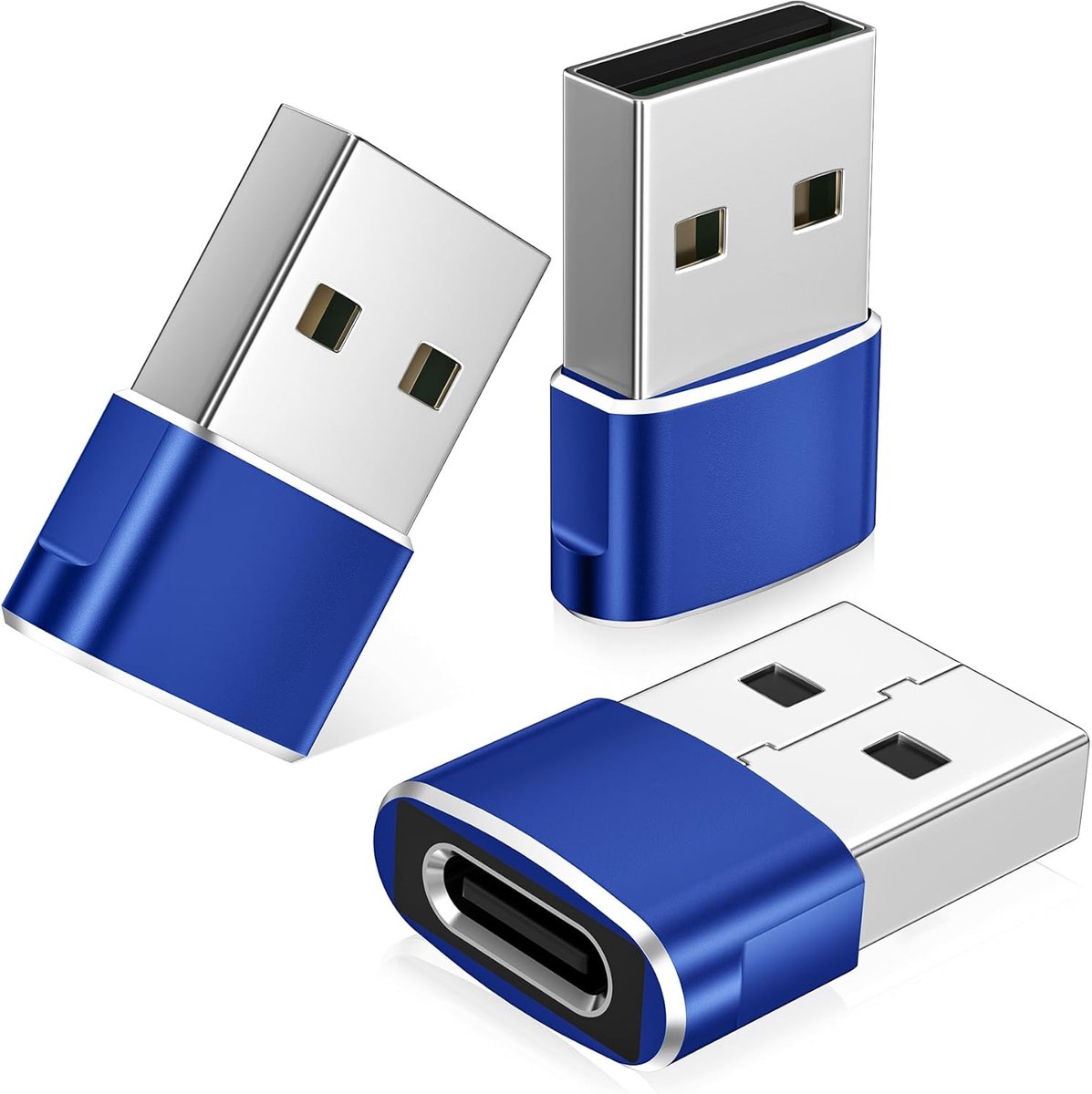 USB naar USB C Oplaadadapter voor iPhone 17 17e Pro Max 16 15 | Type C Vrouwelijk naar USB A Mannelijk Adapter Converter voor Apple Watch 11 10,AirPods 3,iPad mini Air,Samsung Galaxy S25 26