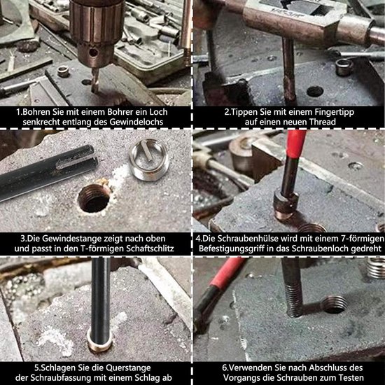 Kraanreparatieset - Draad M5 M6 M8 M10 M12 - Doppen — afbeelding 3