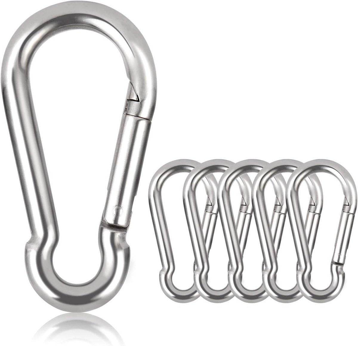 sleutelhanger 80 mm x φ8 mm, belastbaar tot 250 kg, klimhaken verzinkt