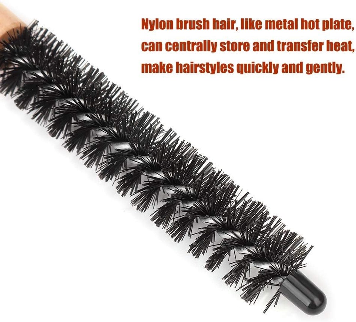 Roller Comb, Mini Round Hairstyle Comb, Hair Curler Brush Best for Thin Hair, Bangs, Beard, Styling, Lifting, Curling (2# 20mm)