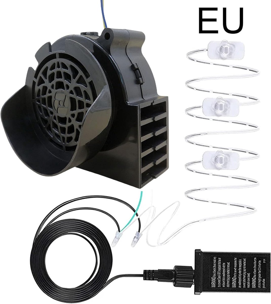 Luchtblazer voor opblaasbare boten, 12 V, 0,5 A, vervanging voor opblaasbare luchtblazer, voor opblaasbare tuindecoratie, ventilatorblazer voor Halloween, Kerstmis, Airblown(EU)